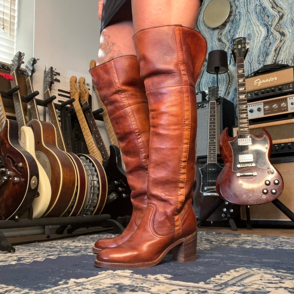 60s Vintage Frye Over the Knee Campus Boots - Picture 9 of 16